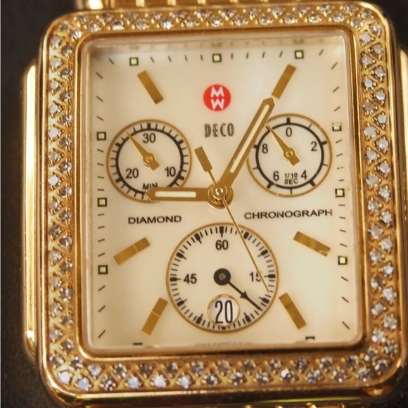 Sold! Stunning Michele Deco Diamonds Watch women MW06A01 - Picture 10 of 14
